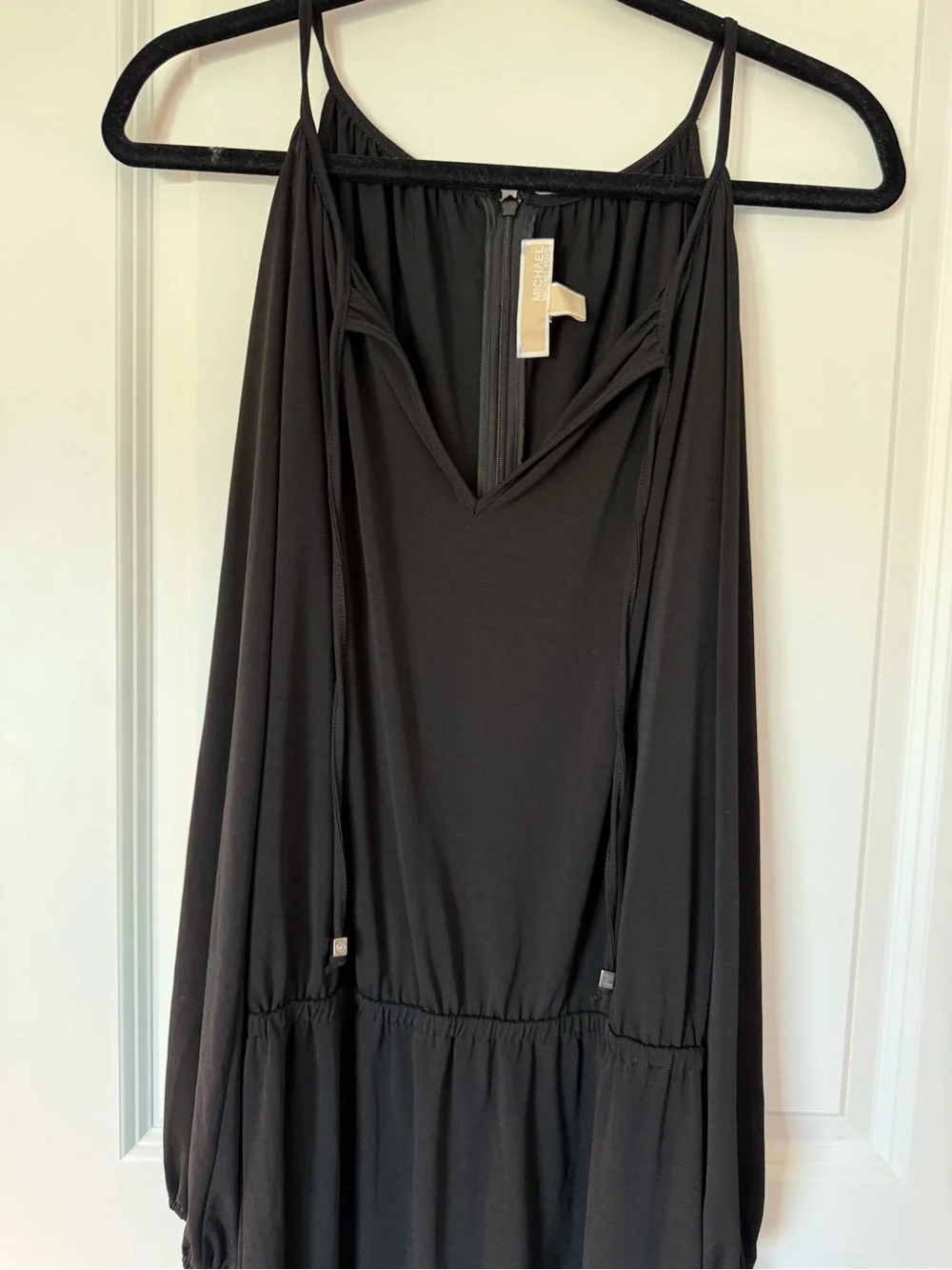 Michael Kors Black One-Shoulder Long Sleeve Dress